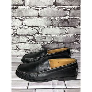 Tod’s Black Leather Low Heel Casual Penny Loafers Dress Shoes Men Sz 8M US/41EU